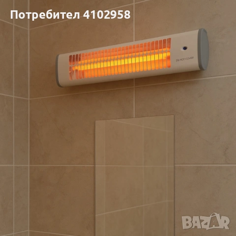 Кварцова отоплителна печка за баня Rosberg – 1200W, бял, снимка 2 - Печки, фурни - 53124922