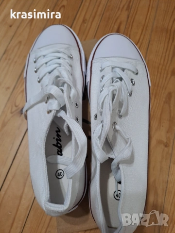 Бели кецове-номер 40, снимка 5 - Кецове - 54061431