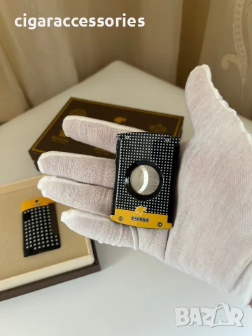Луксозен подаръчен комплект COHIBA – Запалка и резачка за пури, снимка 4 - Запалки - 50898525