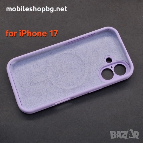 iPhone 17 гръб силиконов MagSafe лилав, снимка 3 - Калъфи, кейсове - 52421782