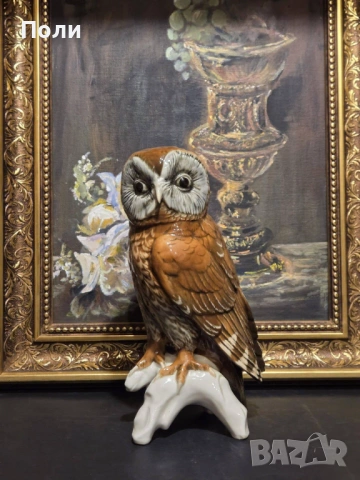 Порцеланова сова, Karl Ens, Turingen, снимка 2 - Антикварни и старинни предмети - 54219061