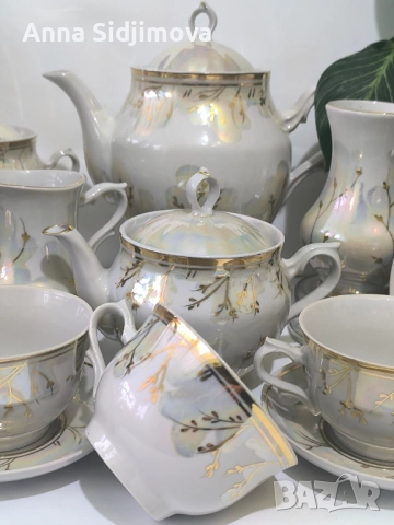 Руски порцелан сервиз за чай , снимка 5 - Сервизи - 52161898