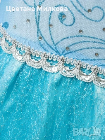Рокля "Елза от леденото кралство", снимка 4 - Детски рокли и поли - 50987398