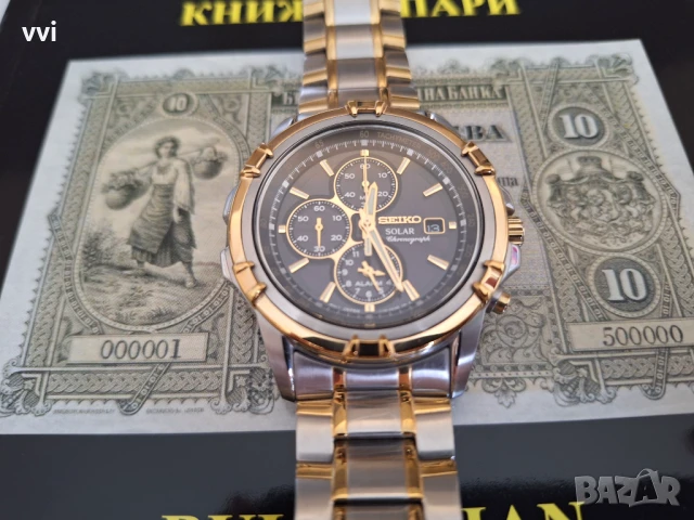 Мъжки часовник Seiko solar chronograph v172-OAJO, снимка 4 - Мъжки - 51156644