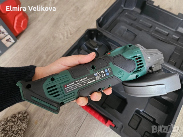 Акумулаторен ъглошлайф Parkside PWSA F4 ,20V,3 години гаранция , снимка 3 - Ъглошлайфи - 52971539