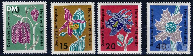 Германия 1963 - цветя MNH, снимка 1 - Филателия - 46595974