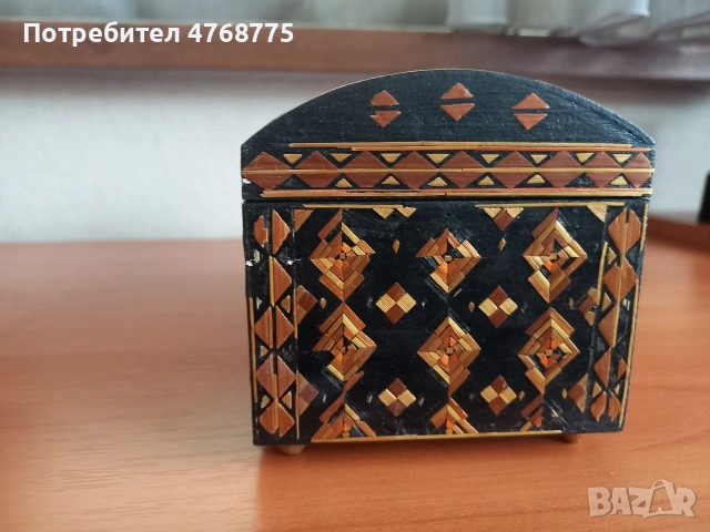 стара дървена кутия за бижута , снимка 4 - Антикварни и старинни предмети - 53901715