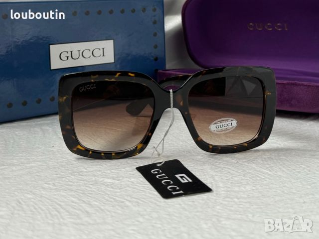 GUCCI GG0141 с лого дамски слънчеви очила УВ 400 правоъгълни квадратни , снимка 7 - Слънчеви и диоптрични очила - 45163882
