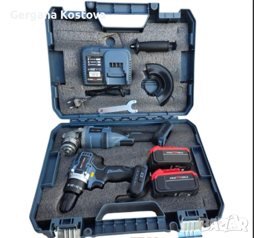 Акумулаторен Винтоверт и Безчетков Ъглошлайф, снимка 1