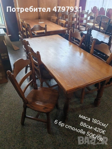 Трапезни комплекти от масивно дърво