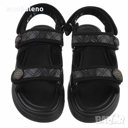 Дамски сандали на танкетка, 3цвята , снимка 5 - Сандали - 50579245