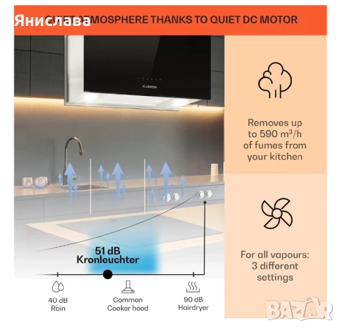 Островен абсорбатор, снимка 3 - Абсорбатори - 51156296
