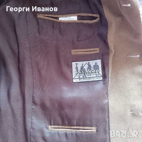 ИЗГОДНО! PALAZZO L италианско спортно-елегантно джинсово сако блейзър Corduroy Jacket Blazer, снимка 8 - Сака - 54190984