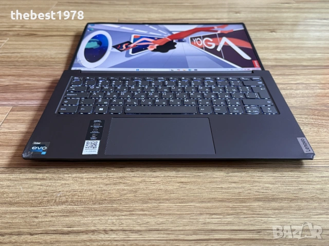 2.8k 90Hz Yoga 7 Slim Pro`Core i7-1260P/16GB DDR5/512GB SSD/Бат 10ч, снимка 4 - Лаптопи за работа - 53377604