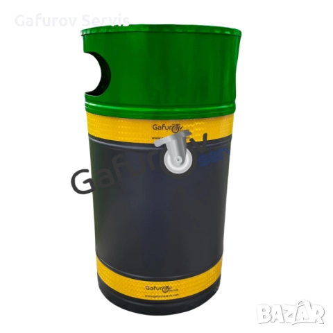 Метално парково кошче за отпадъци 50 л - с пепелник, устойчиво на атмосферни условия, снимка 4 - Друго - 52272834