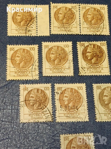 Винтидж ПОЩЕНСКИ марки Италия , снимка 8 - Филателия - 53115333