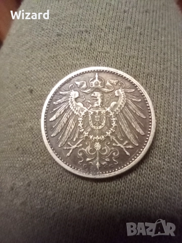 1 марка 1907 G Германия рядка, снимка 4 - Нумизматика и бонистика - 52632760