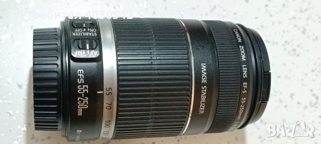 Обектив Canon EF-S 55-250mm 1:4-5.6 IS, снимка 1 - Обективи и филтри - 45413347