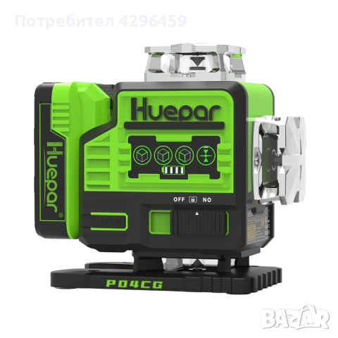 Лазерен Нивелир Huepar P04CG, 16 зелени линии 4D, снимка 3 - Измервателни инструменти - 52189706