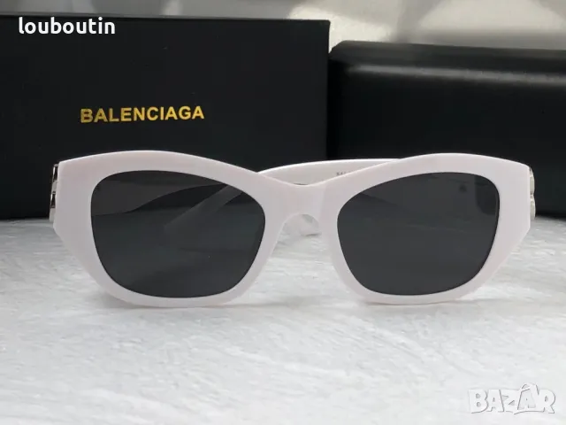 Balenciaga дамски слънчеви очила котка котешки очи черни бели зелени , снимка 13 - Слънчеви и диоптрични очила - 46959513