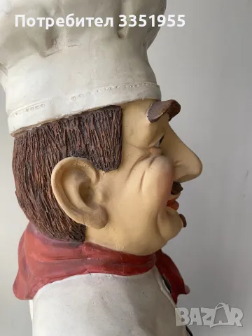 Италианска голяма статуетка на Шеф Готвач, снимка 11 - Обзавеждане за заведение - 49944645