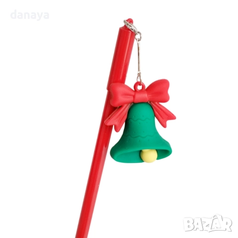 6214 Химикалка с коледна висулка коледен химикал тънкописец, снимка 8 - Ученически пособия, канцеларски материали - 52736090