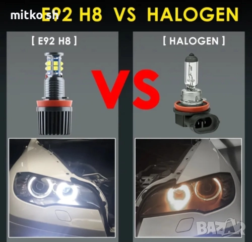 H8 Led ангелски очи автомобилни крушки, снимка 6 - Аксесоари и консумативи - 52577068