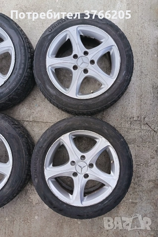 16ки джанти 5x112 Mercedes със зимни гуми, снимка 2 - Гуми и джанти - 53214754