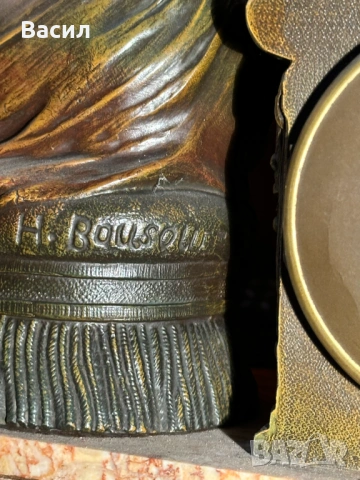 Каминен часовник , снимка 3 - Антикварни и старинни предмети - 54246649