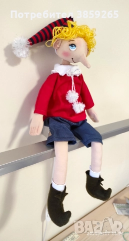 Кукла Пинокио. Ръчна изработка. , снимка 6 - Кукли - 52420931