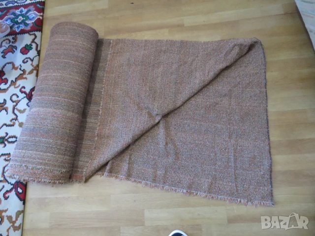 Българска дамаска кафява щарка - топ дължина 7 метра широчина 1,45 дамаска за диван и др., снимка 3 - Платове и дамаски - 50678221