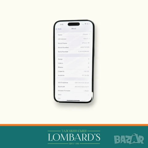 IPhone 16 Black, 128 GB, N: 534616, снимка 2 - Apple iPhone - 53379317