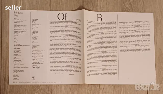 Предлагам ви една страхотна плоча на BOB JAMES. Лимитирано издание,японска преса с OBI и INSERT :  B, снимка 3 - Грамофонни плочи - 49801537