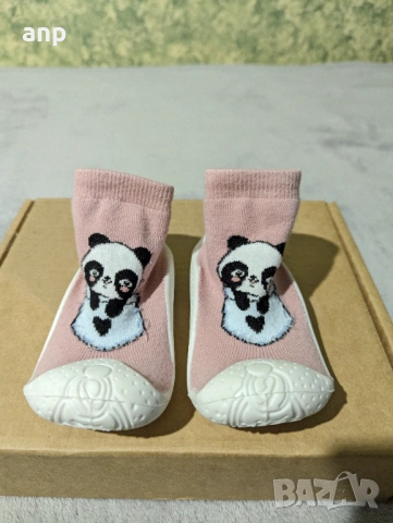 Чорапи за прохождане розови с панда | 22 номер 