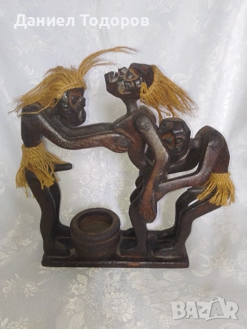 Африканска Дървена Фигура - Ръчна Изработка, снимка 7 - Декорация за дома - 46335950