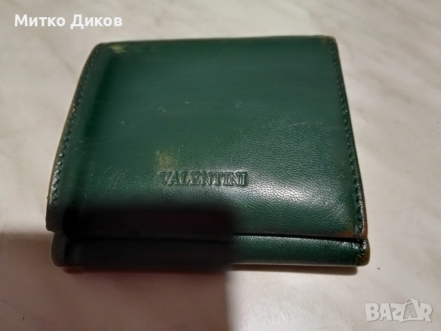 Gino Valentini марково портфейлче естеств.кожа малко 100х 100 мм