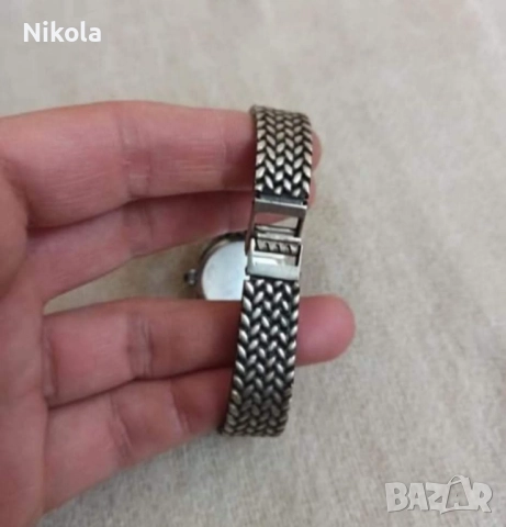 BAUME & MERCIER-Сребърен дамски часовник,сребърна верижка с интересна масивна плетка, 800 проба, снимка 9 - Антикварни и старинни предмети - 52011606