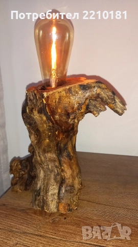 Настолна лампа дърво, снимка 4 - Настолни лампи - 52847367