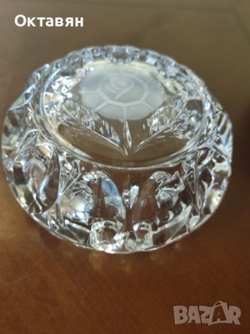 Пепелник порцеланов,кристален,гума, снимка 2 - Антикварни и старинни предмети - 53333722
