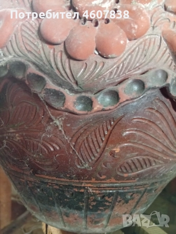 Саксия глинена керамична 30-34 см, снимка 3 - Декорация за дома - 52399528