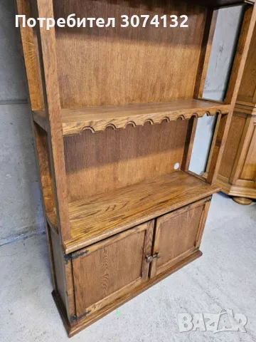 Библиотека в стил Рустик изработена изцяло от дърво, снимка 4 - Секции и витрини - 49667995