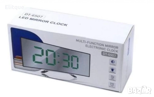 Мултифункционален огледален електронен часовник DT-6507