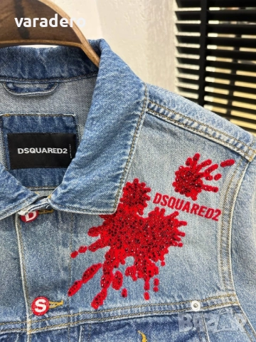 Мъжко дънково яке Dsquared , снимка 4 - Якета - 51545606
