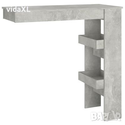 vidaXL Стенна бар маса,Бетонно сиво, 102x45x103,5 см, инженерно дърво（SKU:811785, снимка 1 - Маси - 45444848