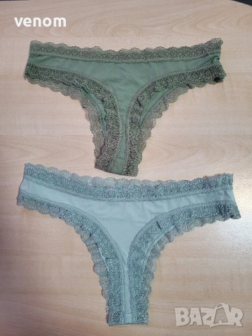 Нежни дамски прашки с дантелен кант, снимка 2 - Бельо - 53046646