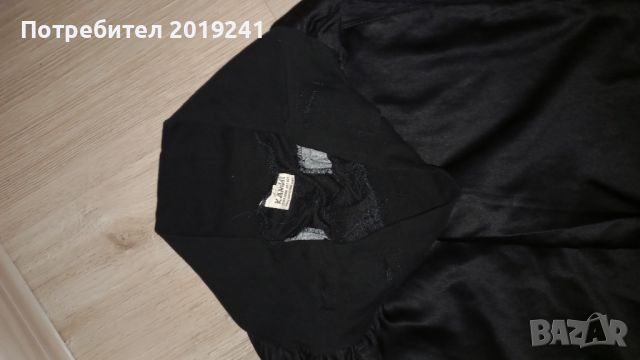 Черен летен панталон с широки крачоли, снимка 4 - Панталони - 45804829