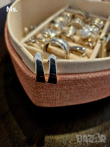 Сребърни обеци (925), снимка 4 - Обеци - 52198572