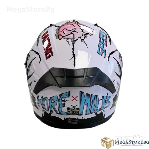 Каска за мотор 108 - размер L - White, снимка 7 - Аксесоари и консумативи - 50526839