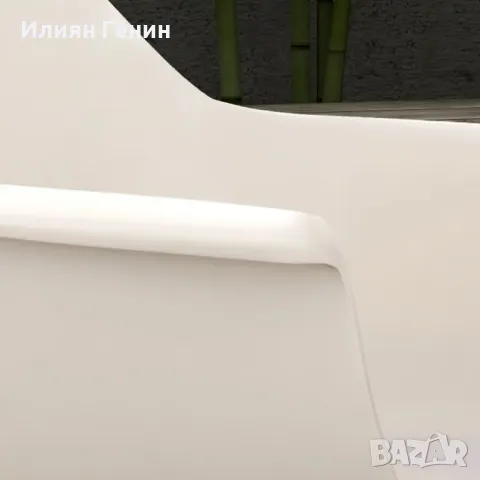 Комплект от 4 градински стола Outsunny Градински столове Модерен дизайн 59 см x 55 см x 84 см Сив, снимка 5 - Градински мебели, декорация  - 50393247