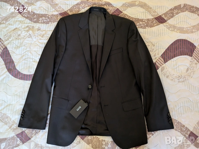 Hugo Boss BOSS костюм Super 120, размер 48, нов с етикет, черен, снимка 2 - Костюми - 54118993